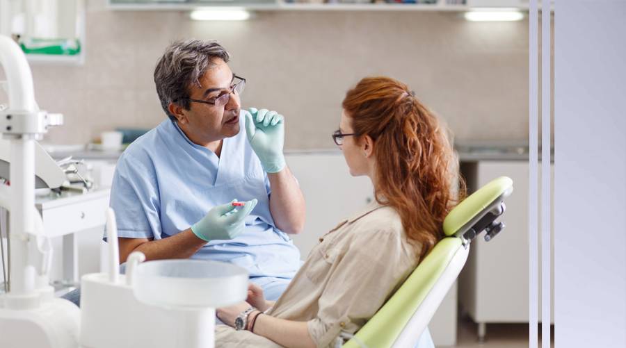 Dental website design showing online booking feature