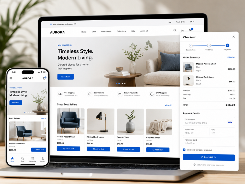 Shopify store for ecommerce business
