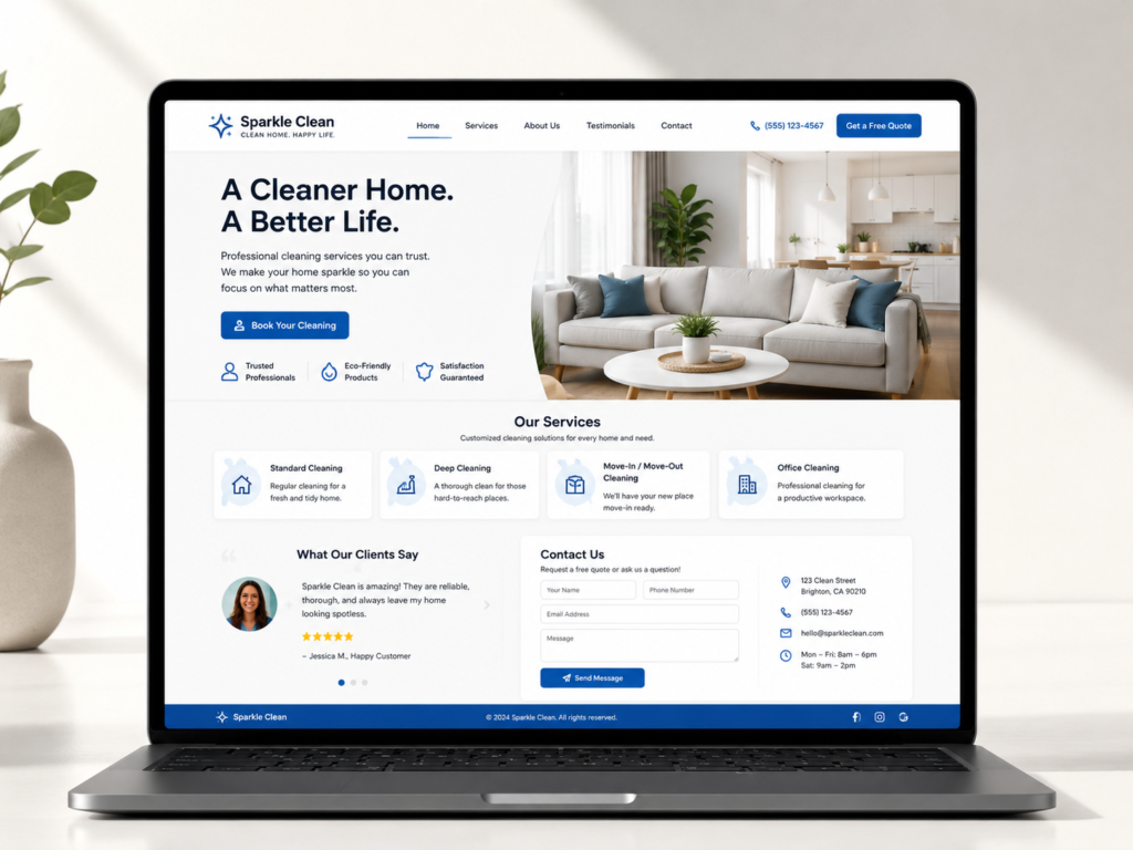 WordPress website for small business service company